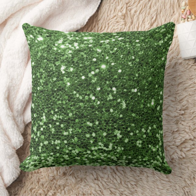 Groene Faux Sequin Glitter Sierkussen (Deken)