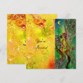 GROENE FEËN geel blauw rood zilver Kaart (Voorkant / Achterkant)