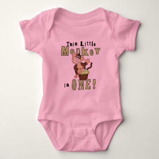 Groene Feestaap 1e Verjaardag Tshirts en geschenke (Voorkant)