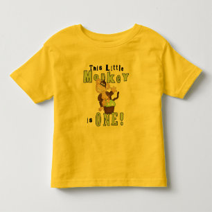 Groene Feestaap 1e Verjaardag Tshirts en geschenke