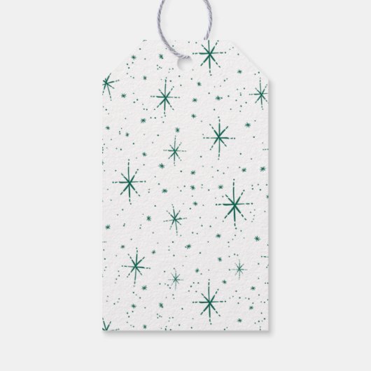 Groene feestdag voor Merry en BrightStor Script Cadeaulabel (Achterkant)