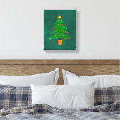 Groene feestelijke kerstboom canvas afdruk (Insitu (Slaapkamer))