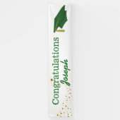 Groene felicitaties Afstuderen banner (Verticaal)