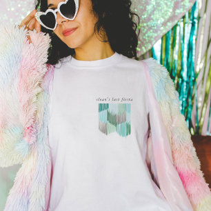 Groene Fiesta Moderne Franje Meisjes-van-de-bruid- T-shirt