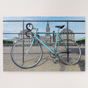 Groene fiets in het Paleis Christiansborg, Kopenha Legpuzzel