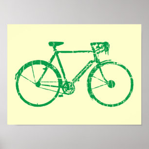 groene fiets poster