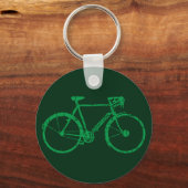 groene fiets sleutelhanger (Voorkant)