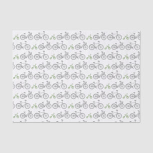 Groene fiets tissuepapier