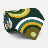 Groene Fifties Abstracte Kunst Stropdas (Opgerold)