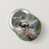 Groene flacon met Macro-Button Ronde Button 5,7 Cm (Voorkant /achterkant)