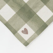 Groene fleece deken met rendier (Hoek)