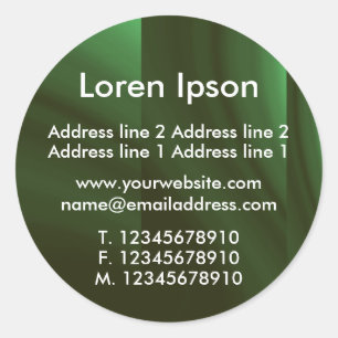 Groene fles / profiel ronde sticker