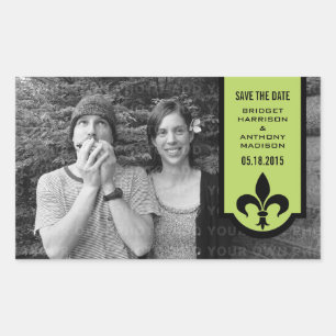 Groene Fleur De Lis Banner sparen de Stickers van 