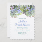 Groene Floral Aangepaste Bridal Shower Uitnodiging (Voorkant)