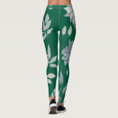 Groene Floral-Leggings Leggings (Achterkant)