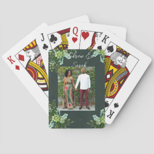 Groene Floral-speelkaarten - Weddenschap-kaarten Pokerkaarten