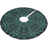 Groene Floral Tree Skirt Kerstboom Rok (Gekanteld)