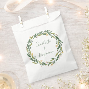 Groene Floral Waterverf Greenery Custom Wedding Bedankzakje