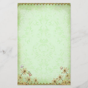  groene Floral Wedding Briefpapier