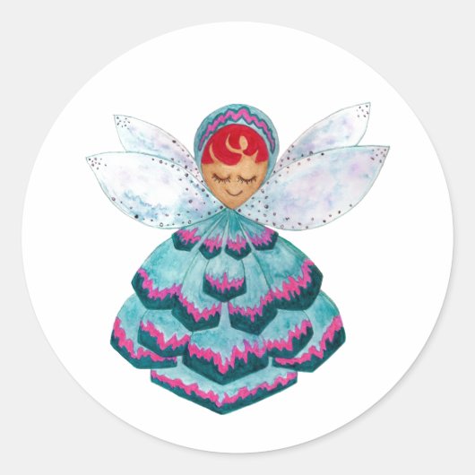 Groene Floret Pixie Sticker (Voorkant)
