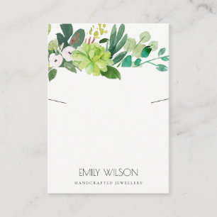 GROENE FOLIAGE SUCCULENT PEONY KETTING VISITEKAARTJE