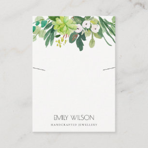 GROENE FOLIAGE SUCCULENT PEONY KETTING VISITEKAARTJE