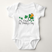 Groene fopspeen en Shamrocks Romper (Voorkant)