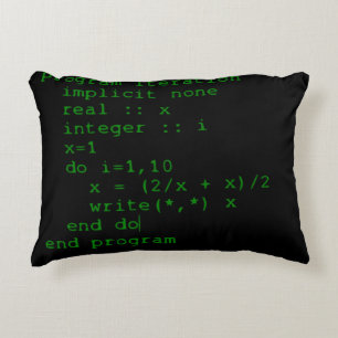Groene Fortran Code Accent Kussen