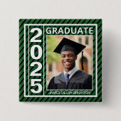 Groene Foto Afstuderen Button (Voorkant)