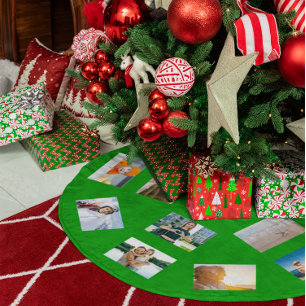 Groene foto-collage kerstboom rok