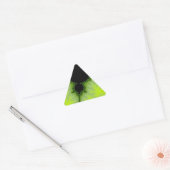 Groene Fractal Driehoek Sticker (Envelop)