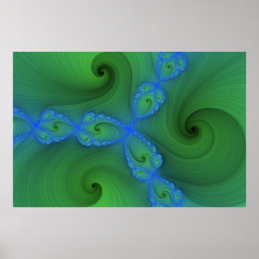 Groene Fractal Poster (Voorkant)