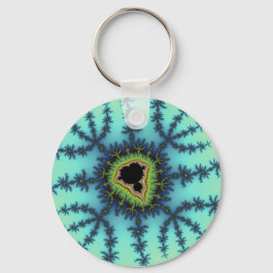 Groene Fractal van het zee Sleutelhanger