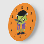 Groene Frankenstein Monster Halloween Large Clock Grote Klok (Hoek)