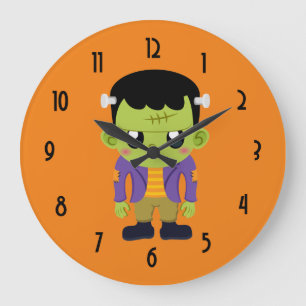 Groene Frankenstein Monster Halloween Large Clock Grote Klok