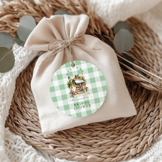 Groene Franse Café Bruidsuitje Ronde Sticker