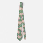 Groene Franse chrysant tuin Stropdas (Voorkant)