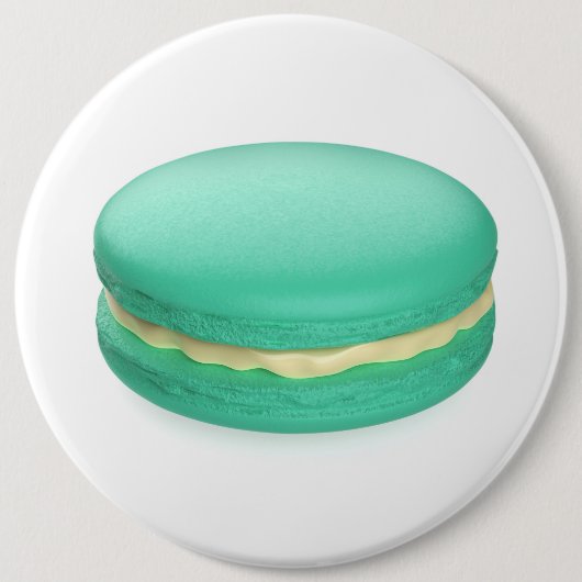 Groene Franse macaron Ronde Button 6,0 Cm (Voorkant)