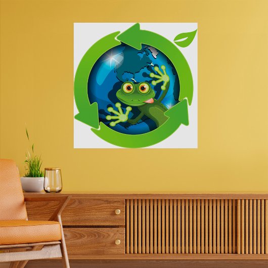 Groene Frog Earth Poster