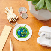 Groene Frog Earth Sleutelhanger
