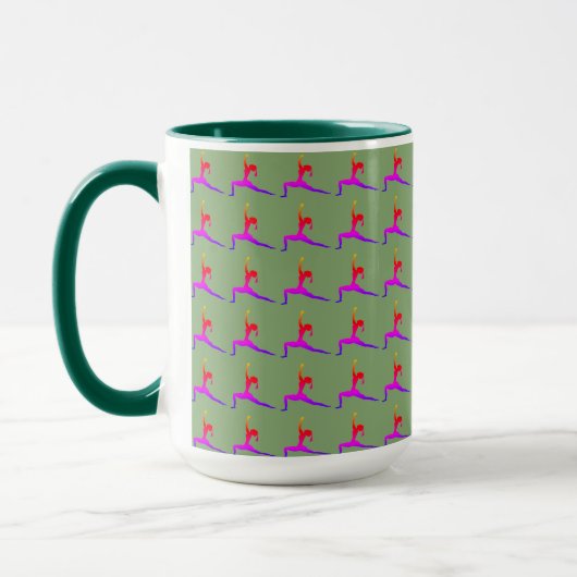 Groene 'Fun Yoga Design Combo Coffee Mok/Cup Mok (Links)