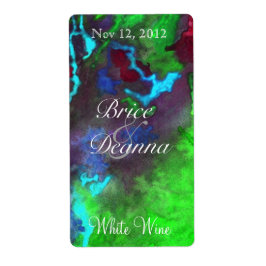 Groene Fusion 2 Bruiloft Wijn Label