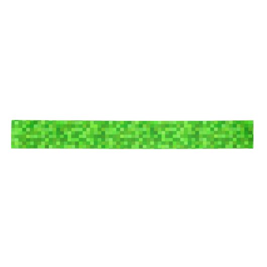 Groene Gamer Pixels Verjaardagsfeestje Lint (Voorkant)