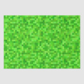 Groene gamer pixels | Verjaardagsfeestje Tissuepapier (Voorkant)