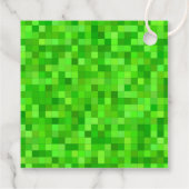 Groene gamerpixels | Aangepaste geboortedag Bedankjes Labels (Achterkant)