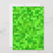 Groene gamerpixels | Aangepaste geboortedag Kaart (Achterkant)