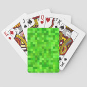 Groene gamerpixels pokerkaarten (Achterkant)