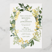 Groene Garden Wedding Uitnodiging (Voorkant)