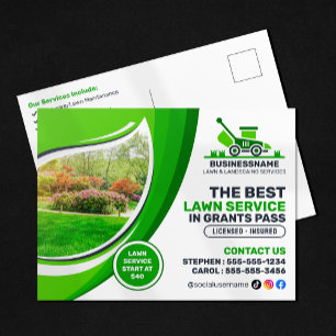 Groene Gazon Verzorging Landschapsarchitectuur Maa Briefkaart