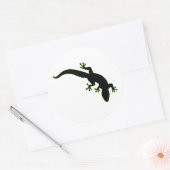 Groene GECKO-overzicht Ronde Sticker (Envelop)